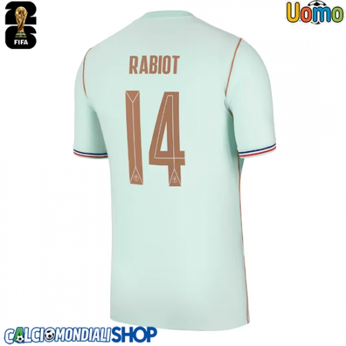 Maglie da calcio Francia Adrien Rabiot #14 Seconda Maglia Mondiali 2026  Manica Corta